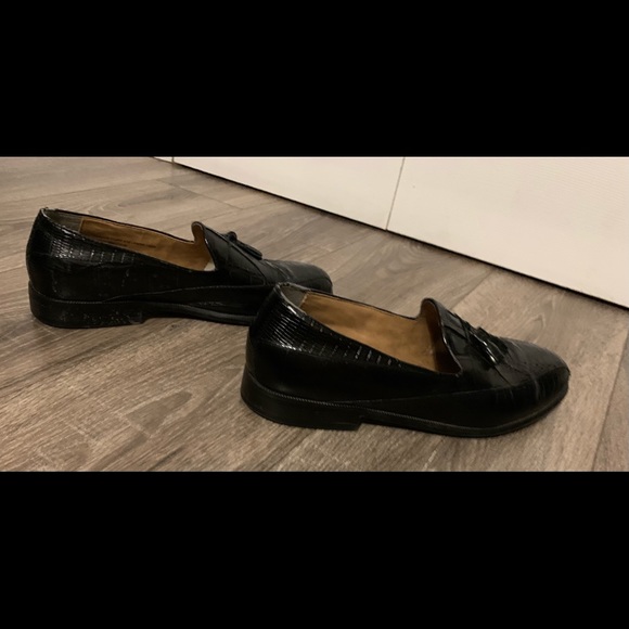Stacy Adams Mens Alba Shoe,Size 10, Black, Drop Tassel Loafer, Great Condition - Picture 4 of 13